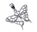 Cute Filigree Sterling Silver Pendant Butterfly Charm