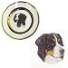 Full Color Bernese Mountain Dog Double Gold Plate, Porcelain by Rosalinde (7.5' diameter)