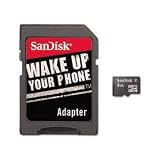 8GB SanDisk MicroSDHC / MicroSD Memory Card for BlackBerry Curve 8310 8320 8330 8350 8520 8900 Pearl 8100 8110 8120 8130 8220 8230 Cell Phone