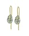 Gold Overlay Sterling Silver 8x5mm Pear-Shaped Briolette Green Amethyst Earrings