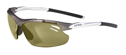 Tifosi Tyrant 0070300432 Wrap Sunglasses,Iron Frame/Green Lens,One Size On Sale