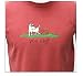 Designer Cotton T-Shirt - Garment Dyed "You Dig?" T-Shirt for Adults - Crimson - Large