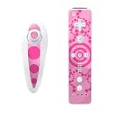 Crop Circles Pink Design Nintendo Wii Nunchuk + Remote Controller Protector Skin Decal Sticker