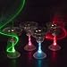 Lot of 4 of LED Light Up Flashing Margarita Glasses
