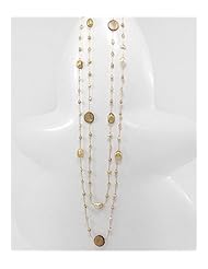 Brown (Dyed) Japanese silk cord Dyed Mother of Pearl Necklace