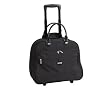 Baggallini Rolling Tote Bagg 17 - Crinkle Nylon - Black/Black