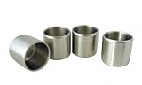 4-Piece Brushed Double-walled Stainless Steel Small Tumbler Set (5 Oz.) - Quality StainlessLUX Drinkware for Your Enjoyment