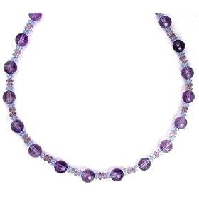 Amethyst Necklaces Amethyst Beads Beaded Necklace 17 Long by