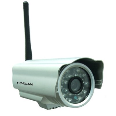 Foscam WIDE ANGLE FI8903W Network Wireless IP Camera with IR CUT, upgraded Version. Outdoor - Silver