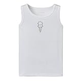 Girls' Circo Ice Cream Cone Print Tank - White