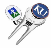 Kansas Jayhawks Divot Tool Hat Clip With Golf Ball Marker Of 2)