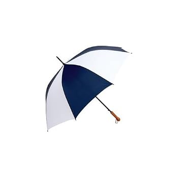 New All-Weather Elite Series 60 Inch NavyWhite Auto Open Golf Umbrella Fiberglass Shaft Ribs