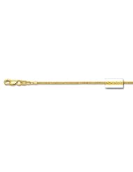 10" 14K Yellow Gold 1.5mm (0.06") Polished Diamond Cut Sparkle Chain Anklet w/ Lobster Clasp