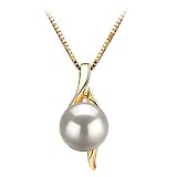 Dinah White 6-7mm AAA Japanese Akoya 14 Karat Gold Pearl Pendant