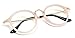 TIJN Unisex Vintage Prescription Eyewear Eyeglasses Frame with Clear Lenses (G, Transparent)