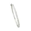 14K White Gold 2 ct. Invisible Set Princess Cut Diamond Bangle Bracelet