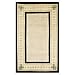Bhutan Area Rug with Modern Border in Black