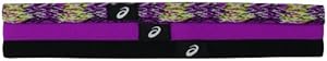 Asics Hera Thin Head Band, Pack of 3, One Size Fits All, Purple Pop Squiggle