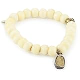 M.Cohen White Yak Bone With Buddha Charm
