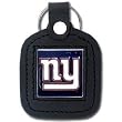 New York Giants Square Leather Key Chain - NFL Football Fan Shop Sports Team Merchandise