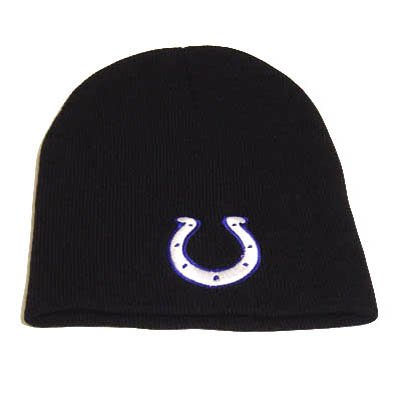 NFL BEANIE KNIT HAT CUFFLESS INDIANAPOLIS COLTS BLACK