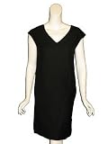NARCISO RODRIGUEZ Sleeveless V-Neck Dress in Black