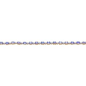 14K Gold 5.1cttw Diamond and Tanzanite Bracelet 7 by FindingKing