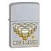 Satin chrome finished lighter with Beer Pong rack.