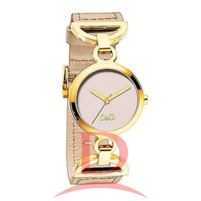 D&G Dolce & Gabbana Women's DW0727 Cheesecake Round Analog Leather and Link Bracelet Watch