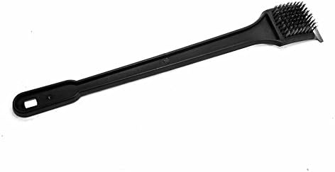 18" Heavy-Duty BBQ Grill Brush with Scraper - Gets Grills Squeaky Clean with Sturdy Metal Bristles and Steel Scraper - Extra Long 18-inch Handle for Ease of Use