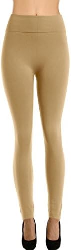 Klusive Fashion Wear Womens Premium Stretch Nylon Seamless Legging, Beige ,One Size