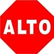ALTO mini stop sign spanish road auto novelty