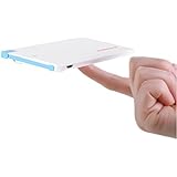 Ultra-Slim Ultra-Portable Ultra-Safe 2500mAh Wallet Pocket Power Card Power Bank, ONE-for-ALL External MINI Battery for Most Smart Phone and Digital Devices(White with Lightning Adapter)