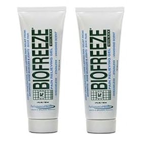 Click here to buy Biofreeze Pain Relieving Gel with Soothing Menthol, 4-Ounce (Pack of 2) by Biofreeze.