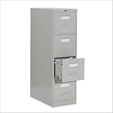 Global Total Office 26.5 D Four-Drawer Vertical Letter File 26-400, LK26