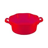 BIA Cordon Bleu Wavy Round 2-Quart Souffle, Red
