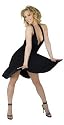 Romantic Short Sophisticated Fashionable Classic Deep-V Halter Dress with Pleated Skirt from Hot Fash Dresses - SHOWSTOPPER Black