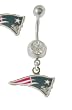 Patriots NFL Logo belly button ring