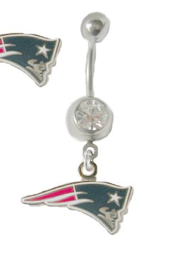 Childrens Toyshop  Jewelry : Patriots NFL Logo belly button ring