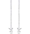 Playboy Bunny LOGO Crystalline RHINESTONE Long Dangle EARRINGS