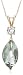 10k Yellow Gold Green Quartz and White Topaz Pendant