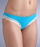 Calvin Klein ck one Cotton Sugar and Spice Bikini, L, Peacock Blue / Ivory