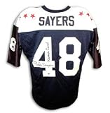 Gale Sayers Signed Authentic College All Star Jersey Navy Blue with White Shoulders - Kansas Comet