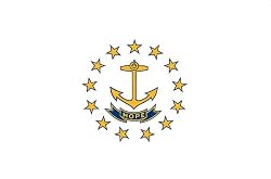 Valley Forge Nylon Rhode Island State Flag, measures 3-Foot x 5-Foot