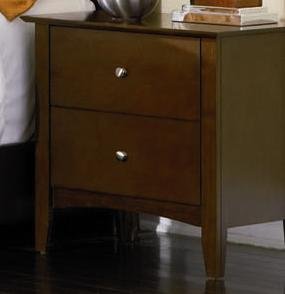Coaster Contemporary Nightstand in Walnut