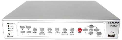 LILIN LHS-DVR204-500GB 4 Channel Standalone Digital Video Recorder with Network Capability H.264 and 500 GB Hard Drive