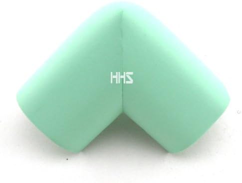 Happyhomestation Table Edge Soft Guard with 4 Corners with Cosmos Fastening Strap (green)