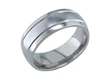 Classic Double Groove Titanium Band - Choose your Size