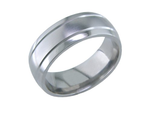 Classic Double Groove Titanium Band - Choose your Size Classic Double Groove Titanium Band - Choose your Size