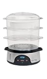 James Martin Digital Steamer 3 Tier Silver / Black